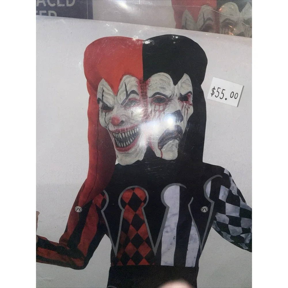 Two-Faced Jester Evil Clown Circus‎ Carnival (M) 8-10 Halloween Child Costume - Picture 13 of 13